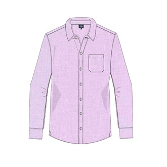 Long Sleeve Linen Shirt in Lavender